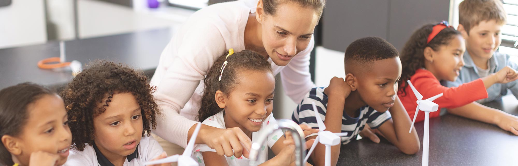 Children In Group Setting for Science Class