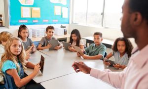 Children In Classroom With iPads